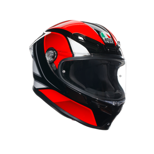 AGV K6 S E2206 - HYPHEN BLACK/RED/WHITE