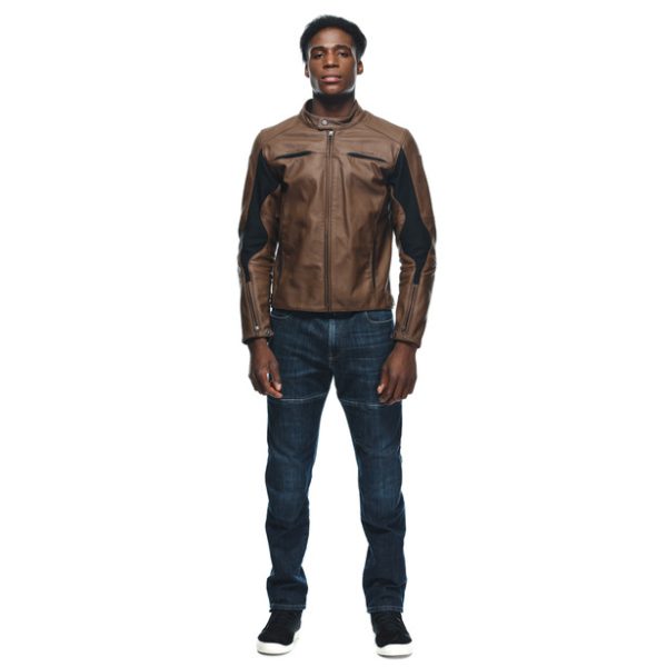 RAZON 2 LEATHER JACKET TOBACCO