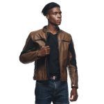 RAZON 2 LEATHER JACKET TOBACCO