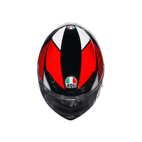 AGV K6 S E2206 - HYPHEN BLACK/RED/WHITE