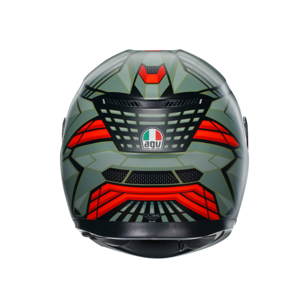 AGV K3 E2206 - DECEPT MATT BLACK/GREEN/RED – Image 4