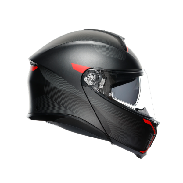 AGV - TOURMODULAR AGV E2206 - MULTI MPLK - FREQUENCY MATT GUNMETAL/RED