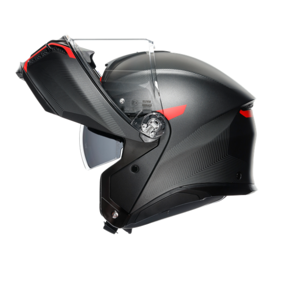 AGV - TOURMODULAR AGV E2206 - MULTI MPLK - FREQUENCY MATT GUNMETAL/RED