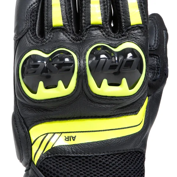 DAINESE - MIG 3 UNISEX LEATHER GLOVES - BLACK/FLUO-YELLOW – Image 6
