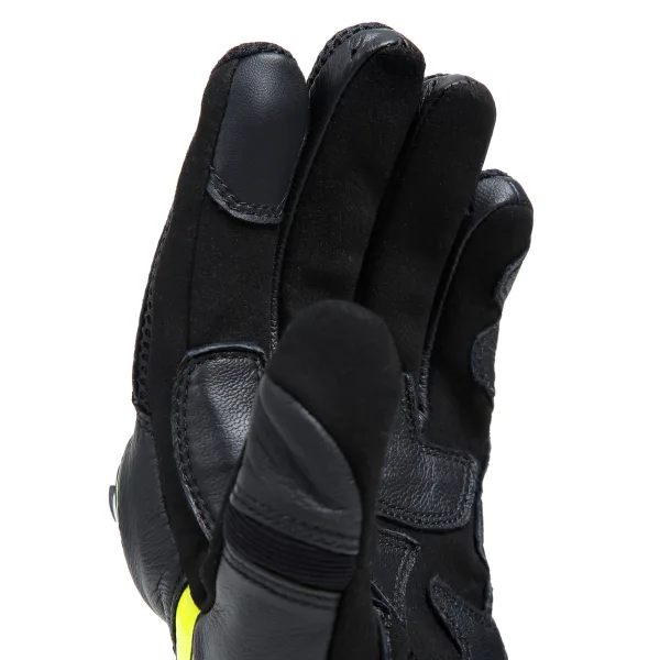 DAINESE - MIG 3 UNISEX LEATHER GLOVES - BLACK/FLUO-YELLOW – Image 11