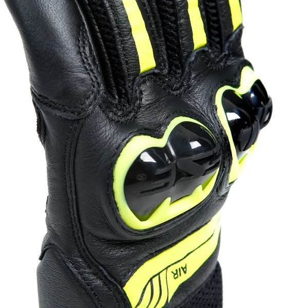 DAINESE - MIG 3 UNISEX LEATHER GLOVES - BLACK/FLUO-YELLOW – Image 8