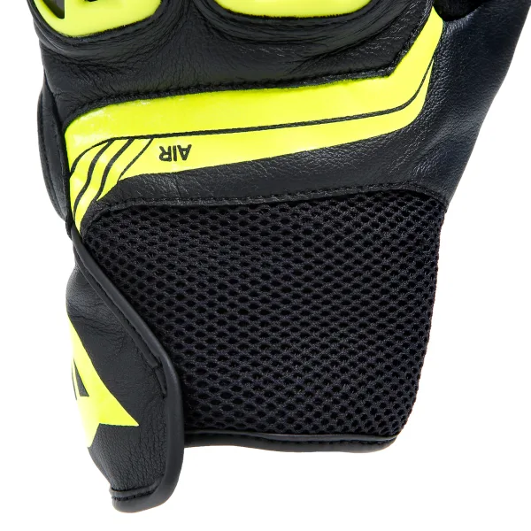 DAINESE - MIG 3 UNISEX LEATHER GLOVES - BLACK/FLUO-YELLOW – Image 9