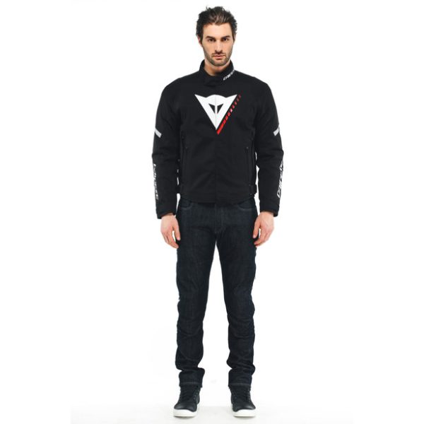 VELOCE D-DRY JACKET BLACK/WHITE/LAVA-RED