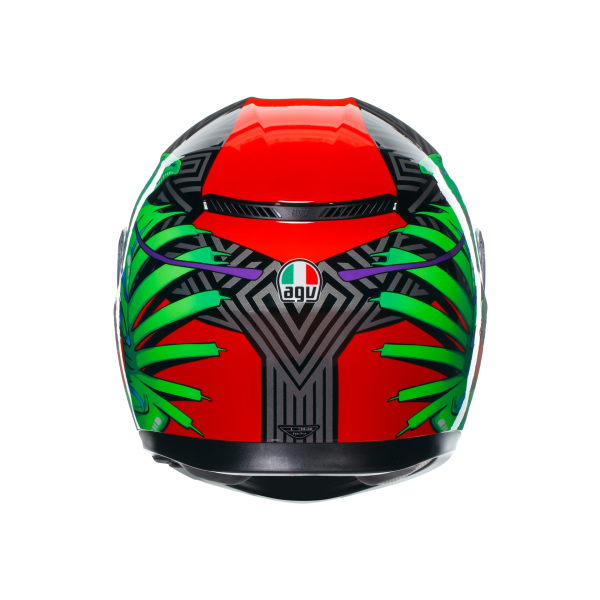 AGV K3 E2206 - KAMALEON BLACK/RED/GREEN – Image 7