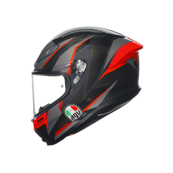 AGV K6 S E2206 - SLASHCUT BLACK/GREY/RED