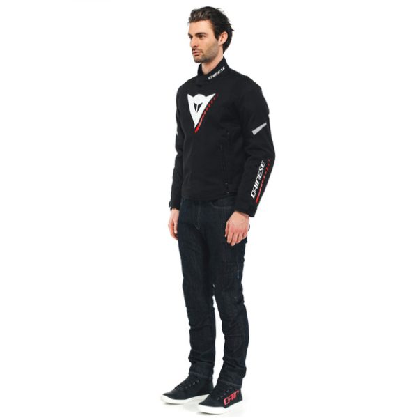 VELOCE D-DRY JACKET BLACK/WHITE/LAVA-RED