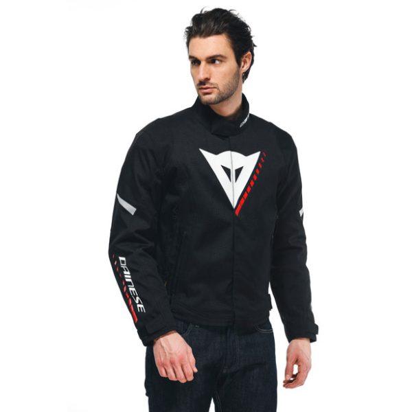 VELOCE D-DRY JACKET BLACK/WHITE/LAVA-RED