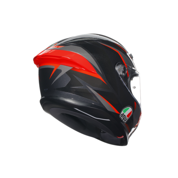 AGV K6 S E2206 - SLASHCUT BLACK/GREY/RED