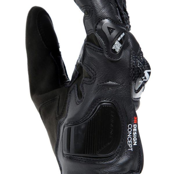 DAINESE - CARBON 4 SHORT LEATHER GLOVES - BLACK/BLACK