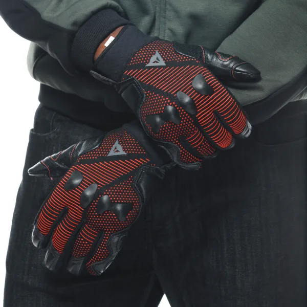DAINESE-UNRULY ERGO-TEK GLOVES-BLACK/FLUO-RED – Image 10