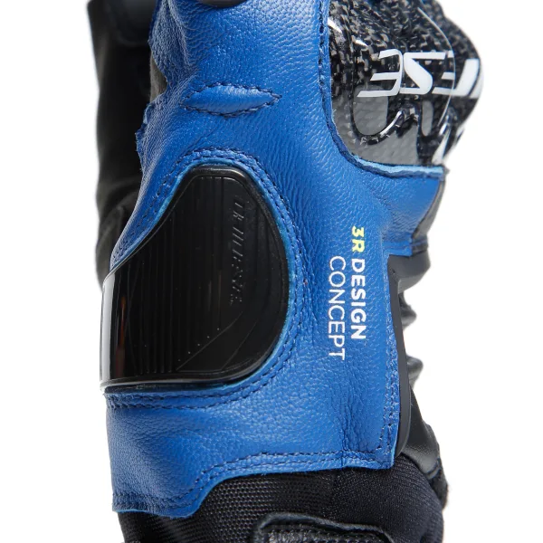 DAINESE - CARBON 4 SHORT LEATHER GLOVES RACING-BLUE/BLACK/FLUO-YELLOW – Image 11