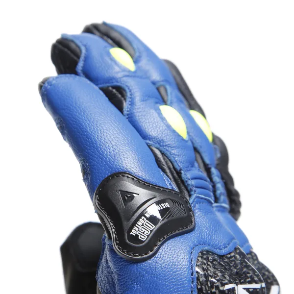 DAINESE - CARBON 4 SHORT LEATHER GLOVES RACING-BLUE/BLACK/FLUO-YELLOW – Image 9