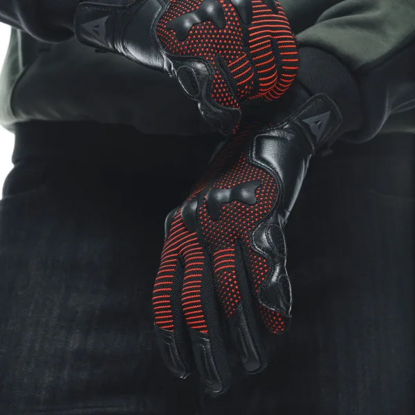 DAINESE-UNRULY ERGO-TEK GLOVES-BLACK/FLUO-RED – Image 17