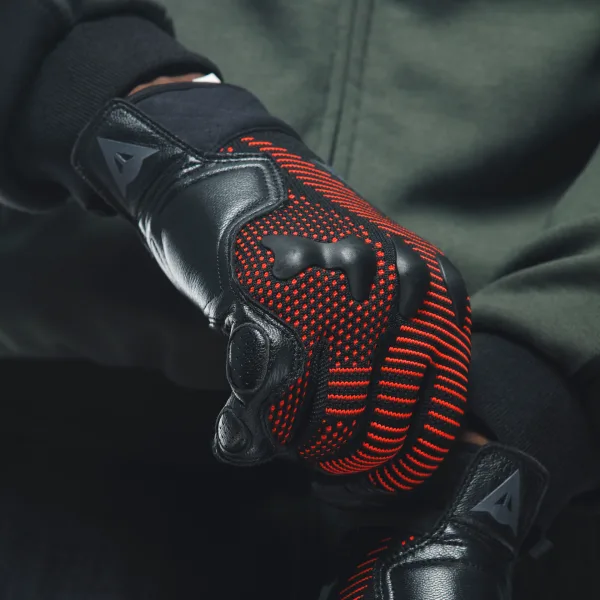 DAINESE-UNRULY ERGO-TEK GLOVES-BLACK/FLUO-RED – Image 19